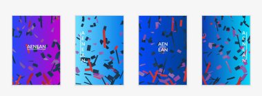 Gradyan üzerinde hareket eden küçük parlak parçacıklar. Doğa ilham verici tasarım. Deniz altı yaşam geçmişinin soyutlanması. Derin okyanus sularında yüzen soyut yaratıkların vektör çizimi.