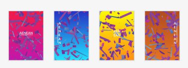 Gradyan üzerinde hareket eden küçük parlak parçacıklar. Doğa ilham verici tasarım. Deniz altı yaşam geçmişinin soyutlanması. Derin okyanus sularında yüzen soyut yaratıkların vektör çizimi.