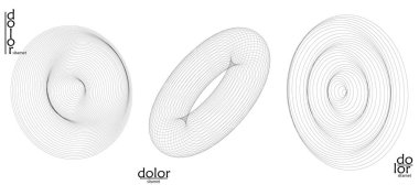 Soyut vektör tel çerçeve geometrik şekil seti. Düşük polyester ağ logosu tasarımı. Fütürist nesne tasarım elemanı. Bilim teknolojisi için 3 boyutlu dijital matematik modeli. Çizgi sanatı arkaplanı.