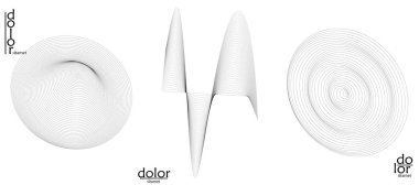 Soyut vektör tel çerçeve geometrik şekil seti. Düşük polyester ağ logosu tasarımı. Fütürist nesne tasarım elemanı. Bilim teknolojisi için 3 boyutlu dijital matematik modeli. Çizgi sanatı arkaplanı.