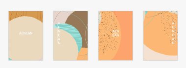 Soyut vektör uçuş şablonu. Egzotik çizgili üst üste dalgalı şekiller ve çizgiler. Modern hippi tasarımı. Doğal bir sanat eseri. Sosyal medya moda paylaşımı için el çizimi arka plan.