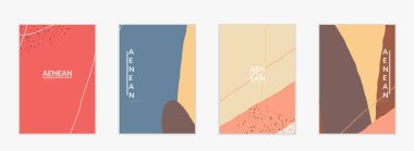 Doğal renklerde dalgalı karışık şekilli soyut vektör kapağı tasarımı. Çizgili ve karalamalı bir el. Modern çağdaş sanat. Satış tanıtımı olayı için poster ya da yazdırma şablonu.