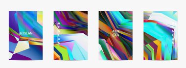 Soyut vektör uçuş şablonu. Çapraz geometrik renkli desen. Mikroskobik görüş kristal yapısında polarize ışık. Dinamik bilgisayar filtrelenmiş çok renkli sanatsal arkaplan.