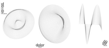 Soyut vektör tel çerçeve geometrik şekil seti. Düşük polyester ağ logosu tasarımı. Fütürist nesne tasarım elemanı. Bilim teknolojisi için 3 boyutlu dijital matematik modeli. Çizgi sanatı arkaplanı.