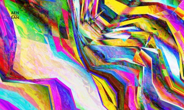 Soyut vektör duvar kağıdı. Çapraz geometrik renkli desen. Mikroskobik görüş kristal yapısında polarize ışık. Dinamik bilgisayar filtrelenmiş çok renkli sanatsal arkaplan şablonu.