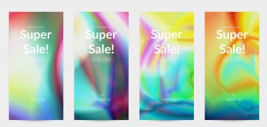 Soyut, pürüzsüz, renkler parlak, parıltılı hareket efekti. Kuzey ışıkları vektör arka planı. Parlayan hologram dokusu gelecekteki uzay enerji akışı psikedelik desen yaratır.