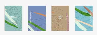 Kavisli çizgileri olan soyut şablonlar. Dalgalı karışım basit bir arkaplan. Pazarlama teknolojisi için minimum modern tasarım