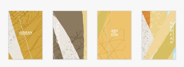 Soyut vektör uçuş şablonu. Egzotik çizgili üst üste dalgalı şekiller ve çizgiler. Modern hippi tasarımı. Doğal bir sanat eseri. Sosyal medya moda paylaşımı için el çizimi arka plan.