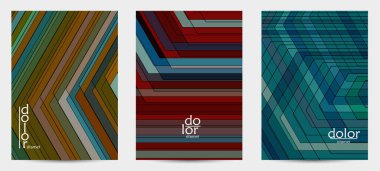 Fütürist çok renkli tel çerçeve geometrik şekilli soyut vektör uçuş şablonu. Üç boyutlu dijital bilim modeli konsepti. Web teknolojisi kapak tasarımı. Dalgalı çizgiler ve ızgara dokusu.