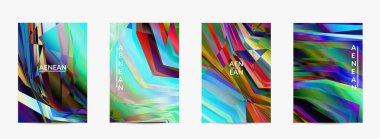 Soyut vektör uçuş şablonu. Çapraz geometrik renkli desen. Mikroskobik görüş kristal yapısında polarize ışık. Dinamik bilgisayar filtrelenmiş çok renkli sanatsal arkaplan.