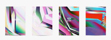 Soyut vektör uçuş şablonu. Çapraz geometrik renkli desen. Mikroskobik görüş kristal yapısında polarize ışık. Dinamik bilgisayar filtrelenmiş çok renkli sanatsal arkaplan.