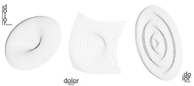 Soyut tel çerçeve vektör nesnesi ayarlandı. Üç boyutlu dijital yüzey. Geometrik yapı o bilgisayar modelleme geometrik şekil. Düşük polyester logosu beyaza izole edilmiş. Fütürist sanat tasarımı ögesi