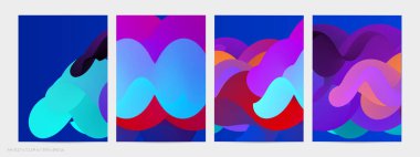 Üç boyutlu sıvı dalgalı şekil. Parlak bulutlu fütüristik arka plan. Soyut müzik dalgalarında canlı gradyan akışı. Dinamik sıvı doku. Moda uçucu tasarımı için yaratıcı vektör şablonu.