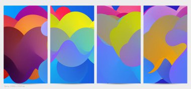 Üç boyutlu sıvı dalgalı şekil. Parlak bulutlu fütüristik arka plan. Soyut müzik dalgalarında canlı gradyan akışı. Dinamik sıvı doku. Moda post tasarımı için yaratıcı vektör şablonu.