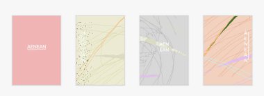 Kavisli çizgileri olan soyut şablonlar. Dalgalı karışım basit bir arkaplan. Pazarlama teknolojisi için minimum modern tasarım