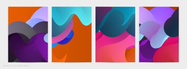 Üç boyutlu sıvı dalgalı şekil. Parlak bulutlu fütüristik arka plan. Soyut müzik dalgalarında canlı gradyan akışı. Dinamik sıvı doku. Moda uçucu tasarımı için yaratıcı vektör şablonu.