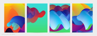 Üç boyutlu sıvı dalgalı şekil. Parlak bulutlu fütüristik arka plan. Soyut müzik dalgalarında canlı gradyan akışı. Dinamik sıvı doku. Moda uçucu tasarımı için yaratıcı vektör şablonu.