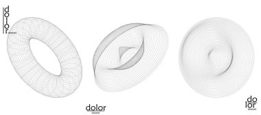 Soyut vektör nesnesi ayarlandı. Geometrik tel çerçeve şeklinin moleküler yapı yapısı. Teknoloji bilgisayar bilimi tasarım elementi. Üç boyutlu dijital modelleme. Optik sanat arkaplanı.