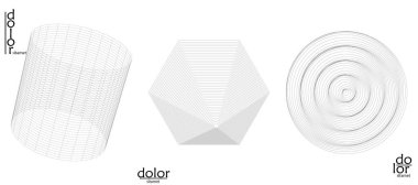 Soyut tel çerçeve vektör nesnesi ayarlandı. Üç boyutlu dijital yüzey. Geometrik yapı o bilgisayar modelleme geometrik şekil. Düşük polyester logosu beyaza izole edilmiş. Fütürist sanat tasarımı ögesi