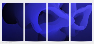 Üç boyutlu sıvı dalgalı şekil. Parlak bulutlu fütüristik arka plan. Soyut müzik dalgalarında canlı gradyan akışı. Dinamik sıvı doku. Moda post tasarımı için yaratıcı vektör şablonu.