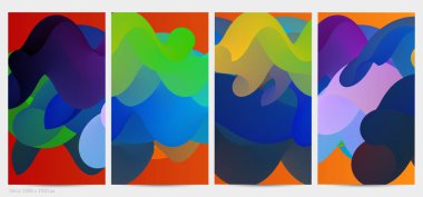 Üç boyutlu sıvı dalgalı şekil. Parlak bulutlu fütüristik arka plan. Soyut müzik dalgalarında canlı gradyan akışı. Dinamik sıvı doku. Moda post tasarımı için yaratıcı vektör şablonu.