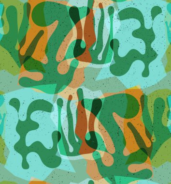 Organik Matisse şekillerinin kusursuz desenleri. Doğal toprak renkleri. Çiçekli sualtı yaşamı. Soyut deniz yosunu kamuflaj arka planı. Moda dalgalı geometri. Rastgele katmanlanmış el çizimi sanat.