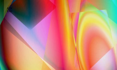 Soyut düzensiz çokgen arkaplan. Kristal veya elmas yapısında yansıyan ışığın çok renkli gradyanı. Kırılgan, keskin buz ya da cam dokusu. Düşük poli kübizmin çevre ışığı