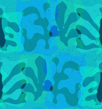 Organik Matisse şekillerinin kusursuz desenleri. Doğal toprak renkleri. Çiçekli sualtı yaşamı. Soyut deniz yosunu kamuflaj arka planı. Moda dalgalı geometri. Rastgele katmanlanmış el çizimi sanat.