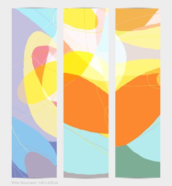 Asgari moda tarzında bir grup vektör soyut yaratıcı arka plan. Sosyal medya için modern şablonlar. Eğlenceli karalama şekli. Soyut geometrik şekilleri ve renkleri olan sanat manzarası.