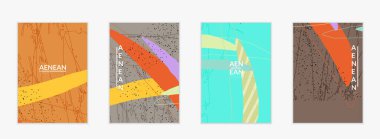 Soyut vektör uçuş şablonu. Egzotik çizgili üst üste dalgalı şekiller ve çizgiler. Modern hippi tasarımı. Doğal bir sanat eseri. Sosyal medya moda paylaşımı için el çizimi arka plan.