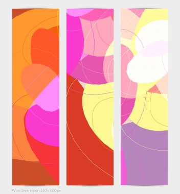 Asgari moda tarzında bir grup vektör soyut yaratıcı arka plan. Sosyal medya için modern şablonlar. Eğlenceli karalama şekli. Soyut geometrik şekilleri ve renkleri olan sanat manzarası.