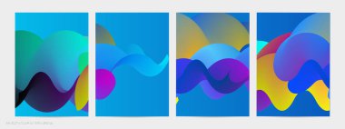 Üç boyutlu sıvı dalgalı şekil. Parlak bulutlu fütüristik arka plan. Soyut müzik dalgalarında canlı gradyan akışı. Dinamik sıvı doku. Moda uçucu tasarımı için yaratıcı vektör şablonu.