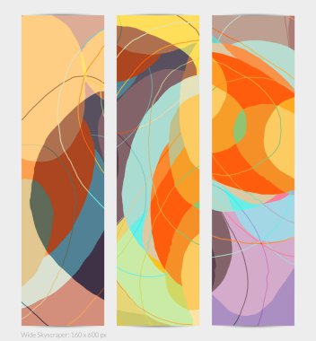 Asgari moda tarzında bir grup vektör soyut yaratıcı arka plan. Sosyal medya için modern şablonlar. Eğlenceli karalama şekli. Soyut geometrik şekilleri ve renkleri olan sanat manzarası.