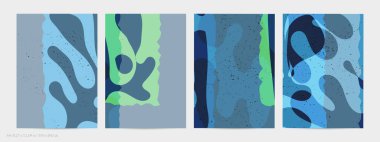 Matisse organik grange desenli. Doğal çiçek motifli soyut çağdaş uçucu şablonu. Asgari orta yüzyıl sanat geçmişi. Düz toprak renklerinde sanatsal botanik elementler.