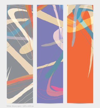 Asgari moda tarzında bir grup vektör soyut yaratıcı arka plan. Sosyal medya için modern şablonlar. Eğlenceli karalama şekli. Soyut geometrik şekilleri ve renkleri olan sanat manzarası.