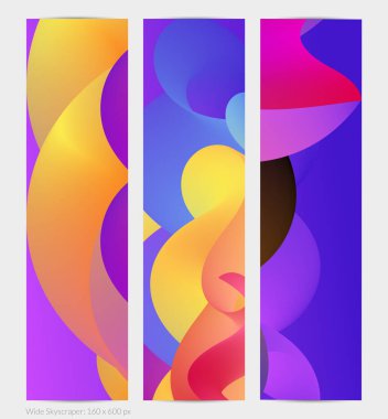 Üç boyutlu sıvı dalgalı şekil. Parlak bulutlu fütüristik arka plan. Soyut müzik dalgalarında canlı gradyan akışı. Dinamik sıvı doku. Moda pankartı tasarımı için yaratıcı vektör şablonu.