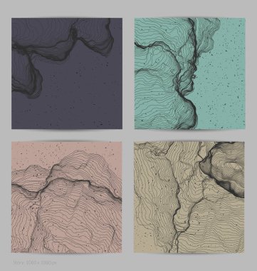 Çok ince bir ağ şekli. Soyut 3D bilgisayar modelleme bilim geometrisi. Gelişigüzel parçacıklarla etkileşen fütüristik ses dalgası. Düz dünyevi arkaplanda büyüyen küf dokusu.