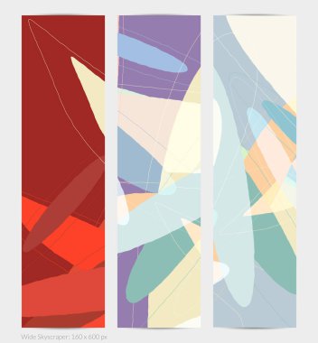 Asgari moda tarzında bir grup vektör soyut yaratıcı arka plan. Sosyal medya için modern şablonlar. Eğlenceli karalama şekli. Soyut geometrik şekilleri ve renkleri olan sanat manzarası.