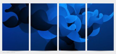 Üç boyutlu sıvı dalgalı şekil. Parlak bulutlu fütüristik arka plan. Soyut müzik dalgalarında canlı gradyan akışı. Dinamik sıvı doku. Moda post tasarımı için yaratıcı vektör şablonu.