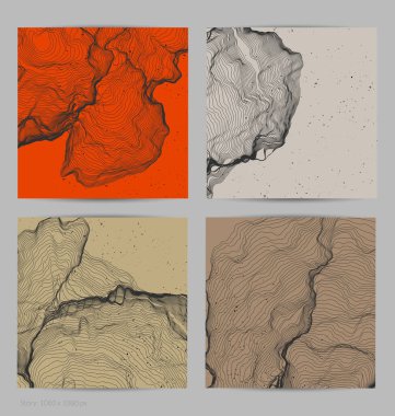 Çok ince bir ağ şekli. Soyut 3D bilgisayar modelleme bilim geometrisi. Gelişigüzel parçacıklarla etkileşen fütüristik ses dalgası. Düz dünyevi arkaplanda büyüyen küf dokusu.