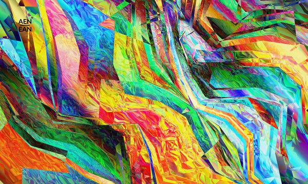 Soyut vektör duvar kağıdı. Çapraz geometrik renkli desen. Mikroskobik görüş kristal yapısında polarize ışık. Dinamik bilgisayar filtrelenmiş çok renkli sanatsal arkaplan şablonu.