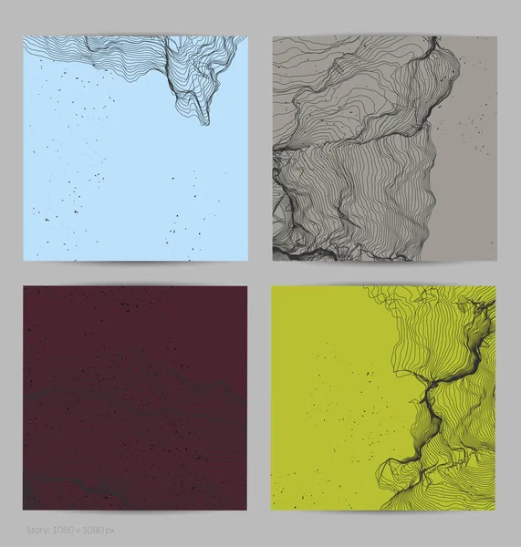 Çok ince bir ağ şekli. Soyut 3D bilgisayar modelleme bilim geometrisi. Gelişigüzel parçacıklarla etkileşen fütüristik ses dalgası. Düz dünyevi arkaplanda büyüyen küf dokusu.