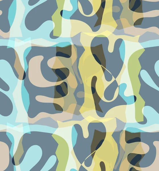 Organik Matisse şekillerinin kusursuz desenleri. Doğal toprak renkleri. Çiçekli sualtı yaşamı. Soyut deniz yosunu kamuflaj arka planı. Moda dalgalı geometri. Rastgele katmanlanmış el çizimi sanat.