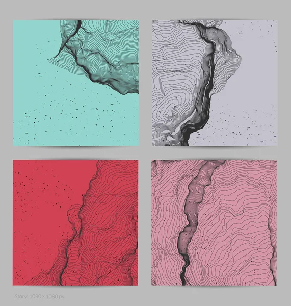 Çok ince bir ağ şekli. Soyut 3D bilgisayar modelleme bilim geometrisi. Gelişigüzel parçacıklarla etkileşen fütüristik ses dalgası. Düz dünyevi arkaplanda büyüyen küf dokusu.