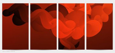 Üç boyutlu sıvı dalgalı şekil. Parlak bulutlu fütüristik arka plan. Soyut müzik dalgalarında canlı gradyan akışı. Dinamik sıvı doku. Moda post tasarımı için yaratıcı vektör şablonu.