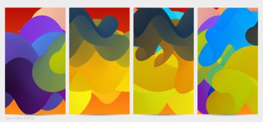 Üç boyutlu sıvı dalgalı şekil. Parlak bulutlu fütüristik arka plan. Soyut müzik dalgalarında canlı gradyan akışı. Dinamik sıvı doku. Moda post tasarımı için yaratıcı vektör şablonu.