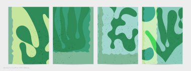 Matisse organik grange desenli. Doğal çiçek motifli soyut çağdaş uçucu şablonu. Asgari orta yüzyıl sanat geçmişi. Düz toprak renklerinde sanatsal botanik elementler.