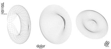 Soyut vektör nesnesi ayarlandı. Geometrik tel çerçeve şeklinin moleküler yapı yapısı. Teknoloji bilgisayar bilimi tasarım elementi. Üç boyutlu dijital modelleme. Optik sanat arkaplanı.