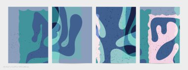 Matisse organik grange desenli. Doğal çiçek motifli soyut çağdaş uçucu şablonu. Asgari orta yüzyıl sanat geçmişi. Düz toprak renklerinde sanatsal botanik elementler.