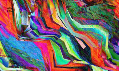 Soyut vektör duvar kağıdı. Çapraz geometrik renkli desen. Mikroskobik görüş kristal yapısında polarize ışık. Dinamik bilgisayar filtrelenmiş çok renkli sanatsal arkaplan şablonu.